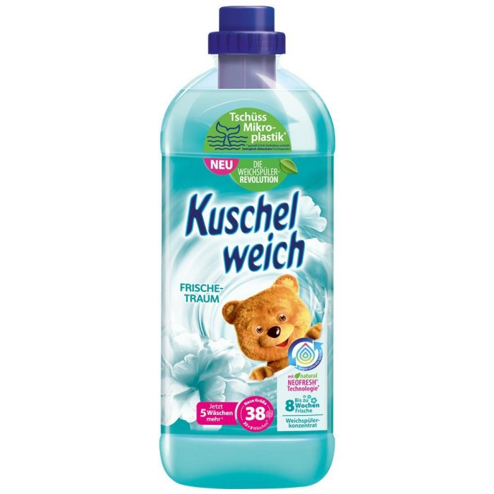 Kuschelweich | Frischetraum | 1 L | Płyn zmiękczający | 38 prań | Świeży zapach