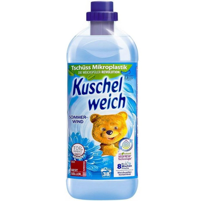 Kuschelweich | Sommerwind | 1 L | Płyn zmiękczający | 38 prań | Letni zapach