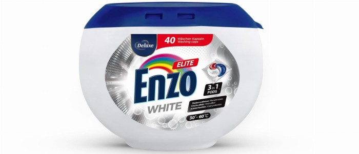 Deluxe Enzo Elite White | 40 kapsułek | 3w1 | Wybielanie | Świeżość | Łatwa aplikacja