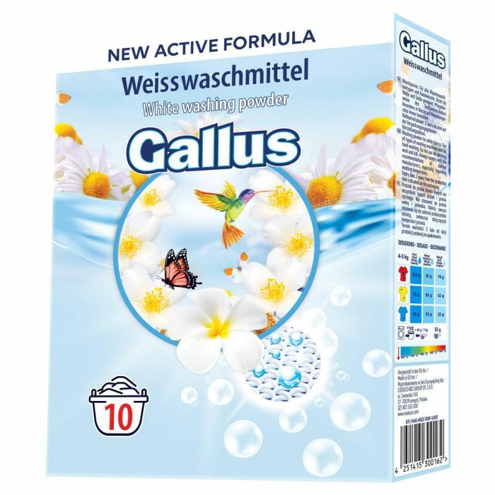 Gallus Weiss | 10 prań | Do białych | Wybielanie | Świeży zapach | Od 30°C