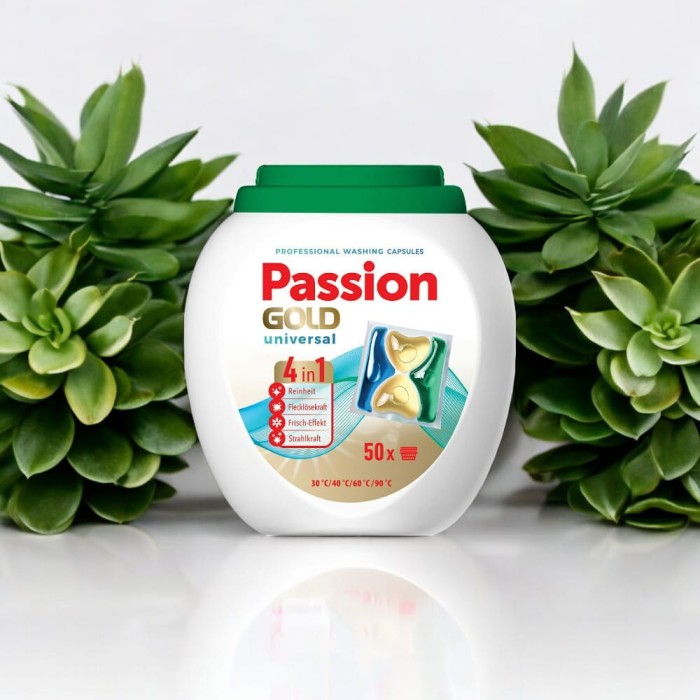 Passion Gold Universal | 50 kapsułek | 4w1 | Ochrona tkanin | Świeżość | Łatwa aplikacja