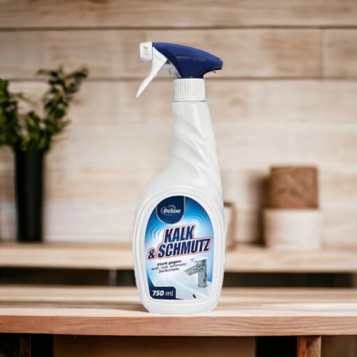 Deluxe | Kalk & Schmutz | 750 ml | Płyn czyszczący | Usuwa kamień i tłuszcz | Bez smug | Do łazienki i kuchni