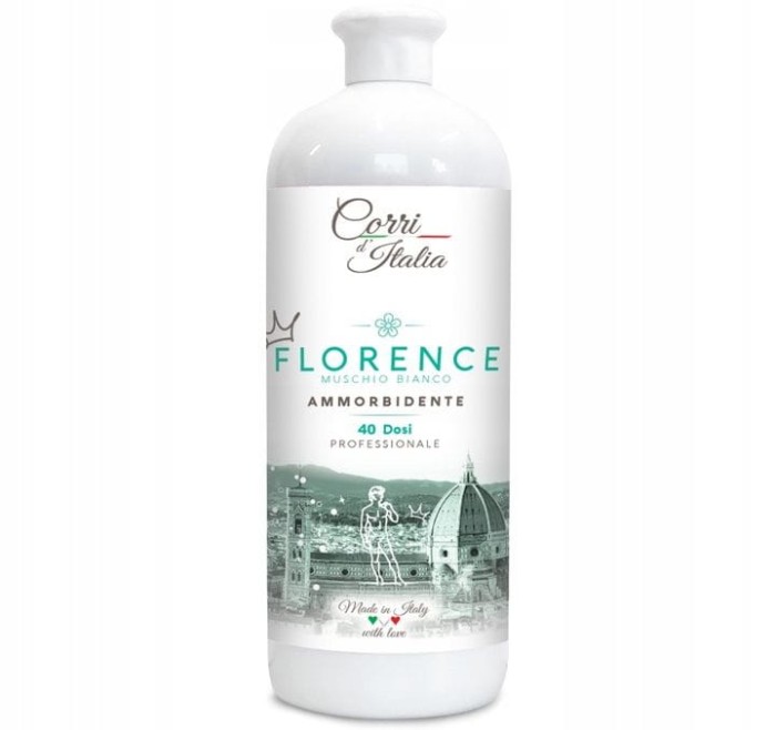 Corri d' Italia Florence 40 prań 1000ml włoski płyn do płukania prania zmiękczania