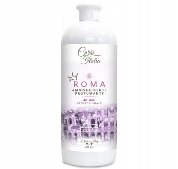 Corri d' Italia Roma 40 prań 1000ml włoski płyn do płukania i zmiękczania