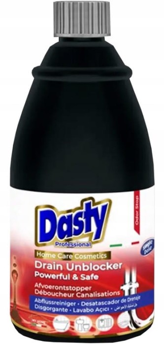 Dasty | Drain Unblocker | 600 ml | Udrażnianie rur | Skuteczny żel | Bezpieczny | Włoska jakość