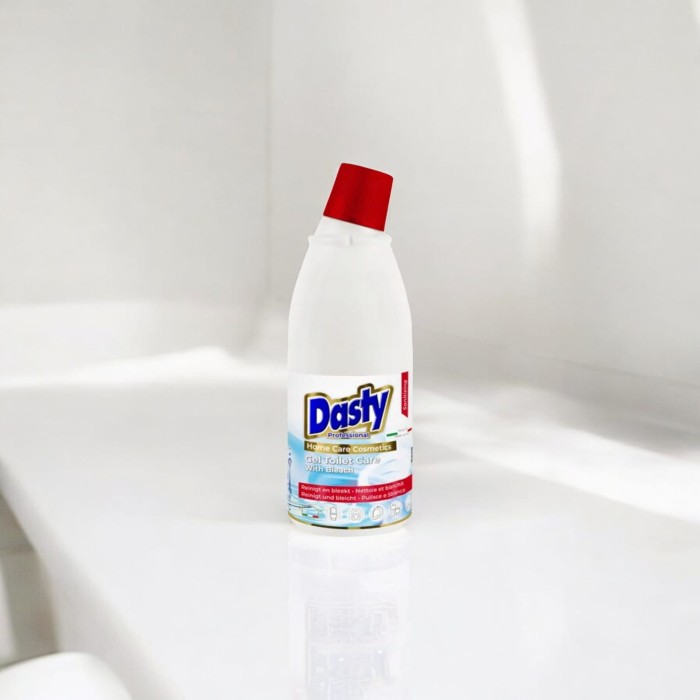 Dasty | Gel Toilet Care | 750 ml | Z wybielaczem | Do WC | Usuwa kamień i osady | Włoska jakość