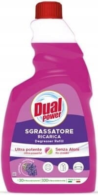Dual Power | Sgrassatore Lavender | Refill 750 ml | Lawendowy odtłuszczacz | Włochy | Ekologiczne uzupełnienie | Usuwa tłuszcz i zabrudzenia