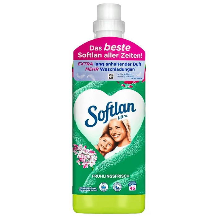 Softlan | Frühlingfrisch | 1 L | Płyn zmiękczający | 45 prań | Wiosenna świeżość