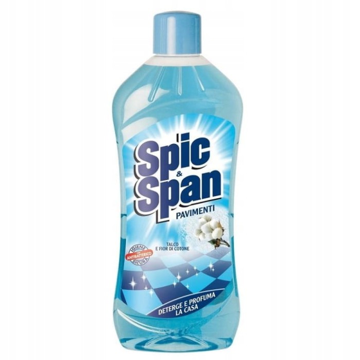 Spic & Span | Talco | 1 L | Płyn do podłóg | Zapach pudru talcowego | Antysmugowy