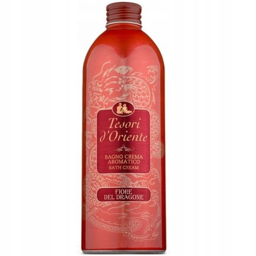 Tesori Fiore Del Dragone 500ml płyn do kąpieli, zmysłowy zapach smoczego kwiatu, nawilżający i relaksujący podczas kąpieli.