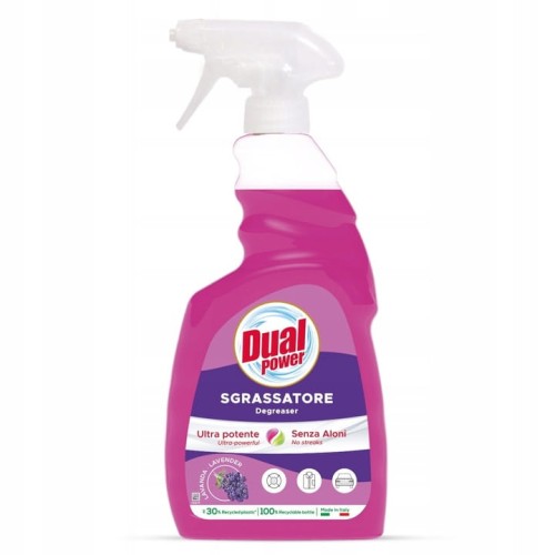 Dual Power | Sgrassatore Lavender | 750 ml | Odtłuszczacz lawendowy | Włoski środek czyszczący | Do kuchni i łazienki