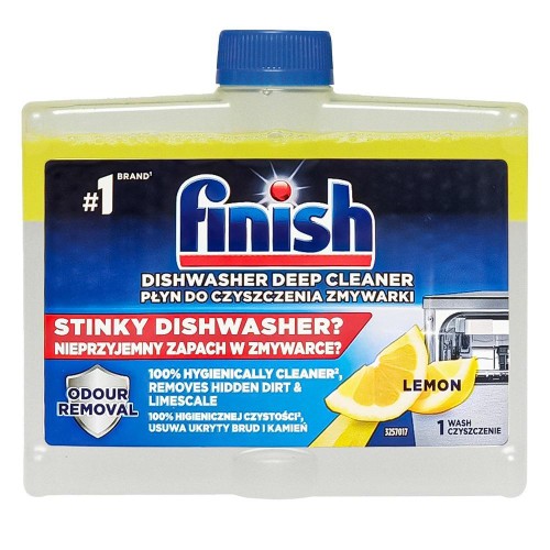 Finish | Lemon | 250 ml | Czyścik do zmywarki | Usuwanie kamienia | Cytrynowy zapach