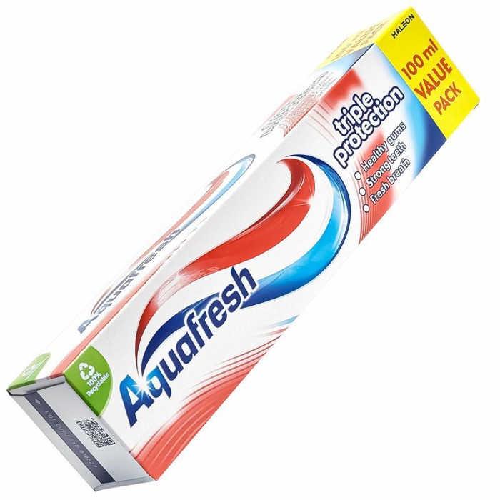 Aquafresh | Triple Protection | 100 ml | Pasta do zębów | Ochrona przed próchnicą | Świeży oddech