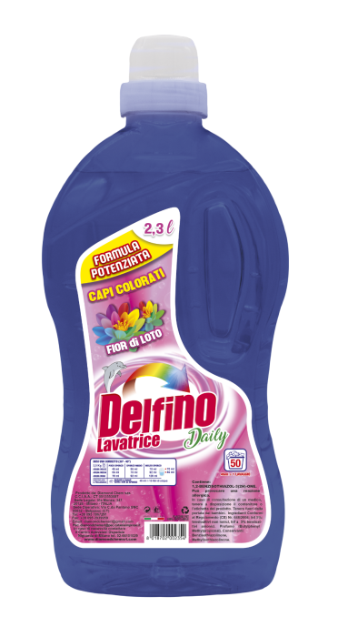 Płyn Delfino Fiori Di Loto | 2,3L | 50 prań | Delikatny zapach kwiatu lotosu | Włoski produkt