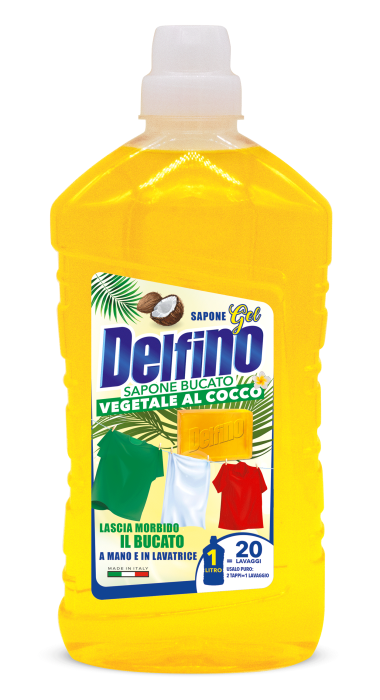 Żel Delfino Bucato Cocco | 1L | Egzotyczny zapach kokosa | Włoski produkt