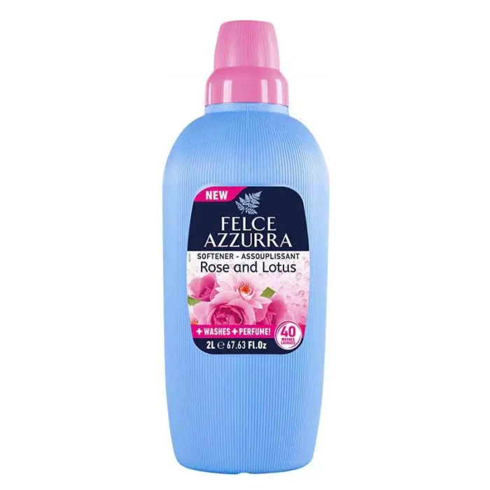 Felce Azzurra | Rose & Lotus | 2 L | Płyn zmiękczający | 40 prań | Zapach róży i lotosu