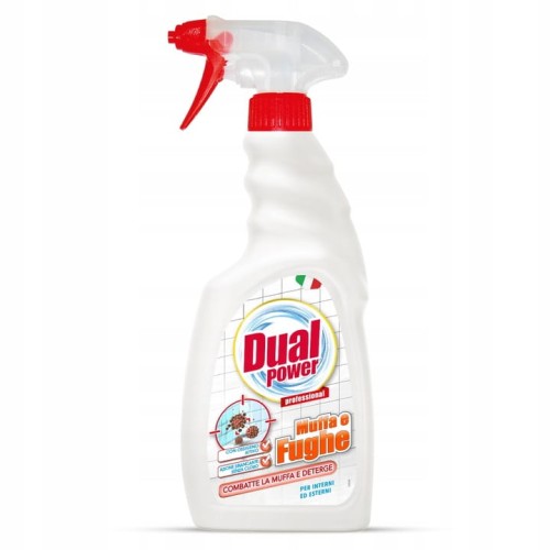 Dual Power | Muffa e Fughe | 500 ml | Środek do czyszczenia fug | Usuwa pleśń i grzyby | Bez chloru | Aktywny tlen