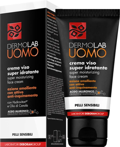 Dermolab Uomo | Crema Viso Super Idratante | 50 ml | Supernawilżający krem | Dla mężczyzn