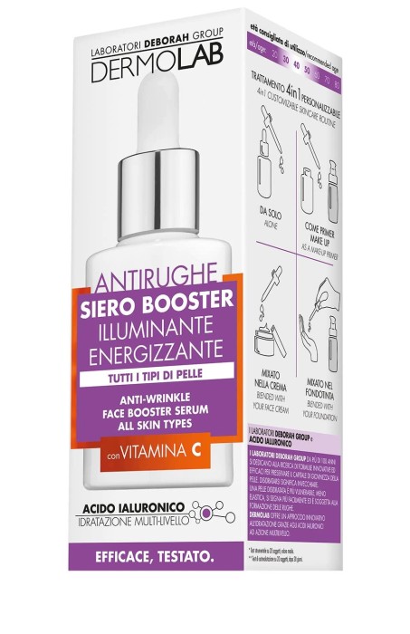 Dermolab | Viso Booster Antirughe | 30 ml | Booster przeciwzmarszczkowy | Kwas hialuronowy & peptydy