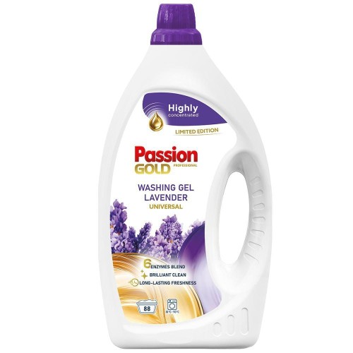 Passion Gold Universal Lavender | 3,52L | 88 prań | Uniwersalny żel | Zapach lawendy | Czystość i świeżość | Skuteczne pranie