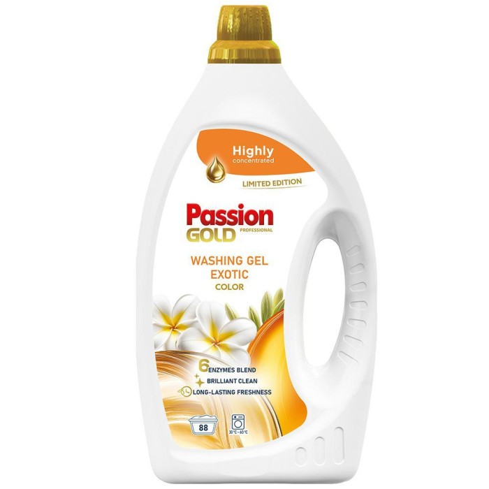 Passion Gold Color Exotic | 3,52L | 88 prań | Żel do prania kolorów | Egzotyczny zapach | Ochrona kolorów | Skuteczne pranie