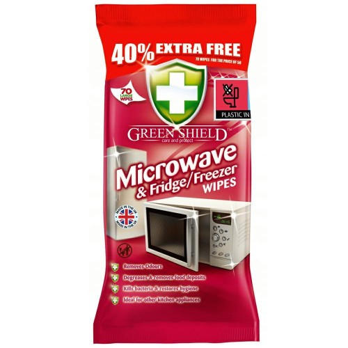 Green Shield Micro & Freezer  70szt chusteczki nawilżane czyszczące do mikrofalówki i lodówki