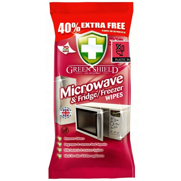 Green Shield Micro & Freezer  70szt chusteczki nawilżane czyszczące do mikrofalówki i lodówki