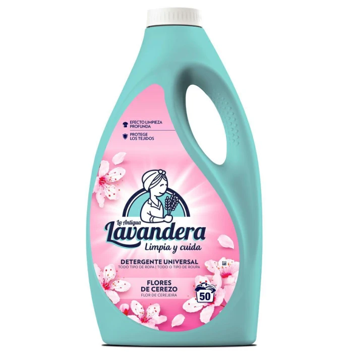 Lavandera Kwiaty Wiśni | 2,5L | 50 prań | Hiszpański żel | Zapach kwiatów wiśni | Czystość i świeżość