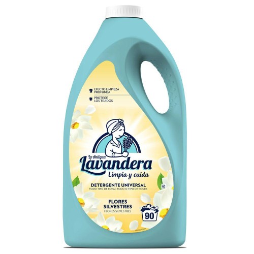 Lavandera Dzikie Kwiaty | 4,5L | 90 prań | Hiszpański żel | Świeży zapach | Skuteczne czyszczenie