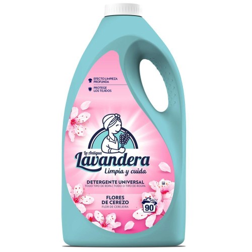 Lavandera Kwiaty Wiśni | 4,5L | 90 prań | Hiszpański żel | Romantyczny zapach | Skuteczne czyszczenie