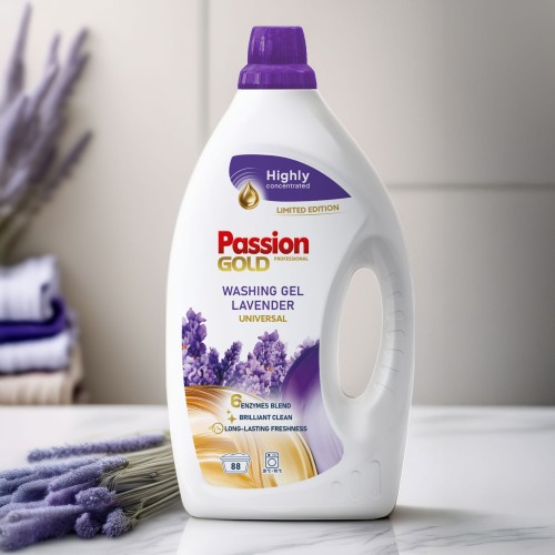 Passion Gold Universal Lavender | 3,52L | 88 prań | Uniwersalny żel | Zapach lawendy | Czystość i świeżość | Skuteczne pranie