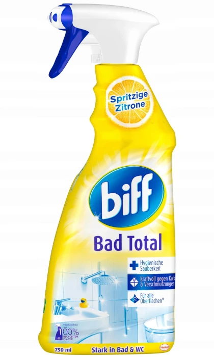 Biff | Bad Total Citrus | 750 ml | Płyn do łazienki | Usuwa kamień i osad | Zapach cytrusów | Bez smug