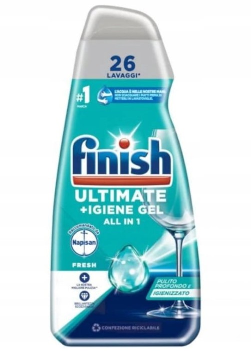 Finish | Ultimate Fresh | 560 ml | Żel do zmywarki | Świeży zapach | Skuteczne mycie