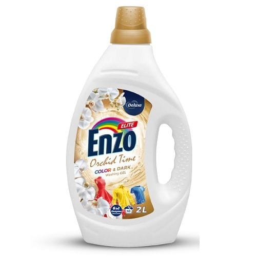 Deluxe Enzo | Orchid Time | 2L | 50 prań | Żel do kolorowych i ciemnych tkanin | Ochrona kolorów | Zapach orchidei
