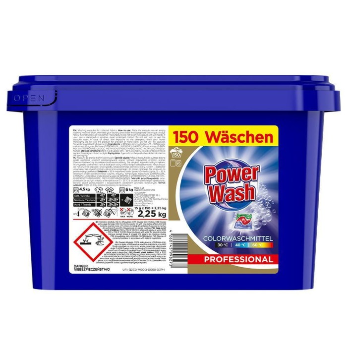 Power Wash | Color | 150 kapsułek | Pranie kolorów | Skuteczne usuwanie plam | Ochrona intensywności barw