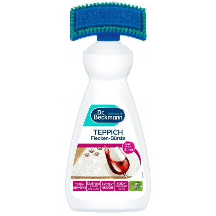 Dr. Beckmann | Teppich Flecken | 650 ml | Środek do dywanów | Usuwanie plam | Wbudowana szczotka
