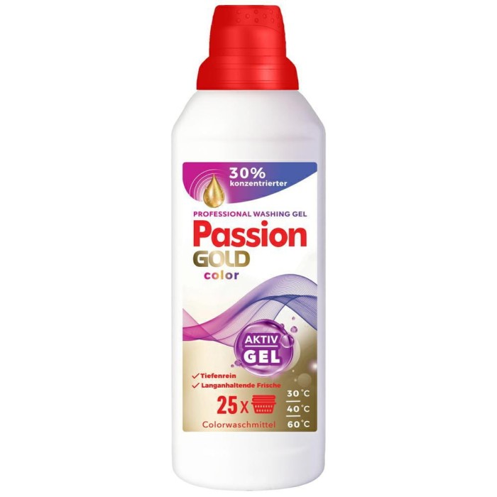 Passion Professional | Color | 1 L | Żel do prania kolorów | 25 prań | Ochrona barw | Skuteczne usuwanie plam