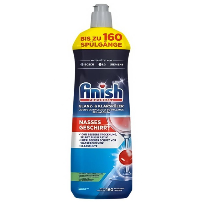 Finish | Regular | 800 ml | Nabłyszczacz do zmywarki | Lśniące naczynia | Bez zacieków