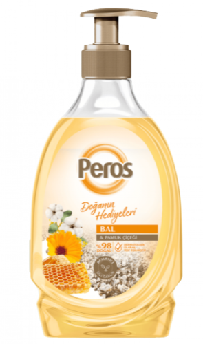 Peros | Bal Pamuk | 392 ml | Mydło w płynie | Tureckie | Zapach miodu i bawełny | Nawilżająca formuła