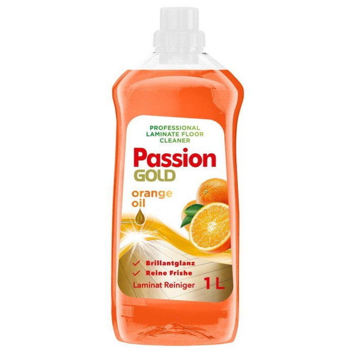 Passion Gold | Professional Orange Oil | 1 L | Płyn do paneli i podłóg drewnianych | Olejek pomarańczowy