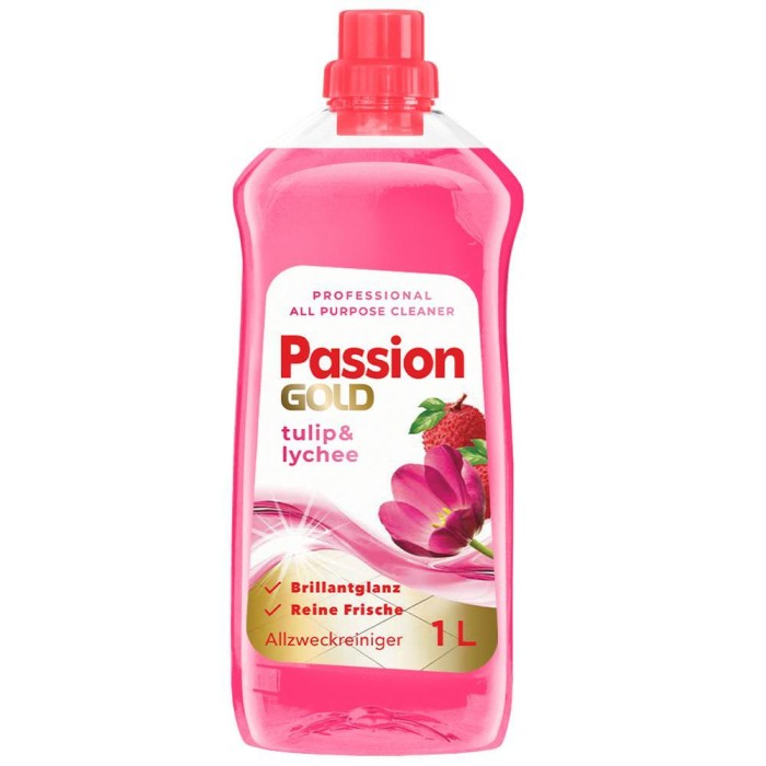 Passion Gold | Professional | Tulip & Lychee | 1 L | Płyn do podłóg | Aromat tulipana i liczi
