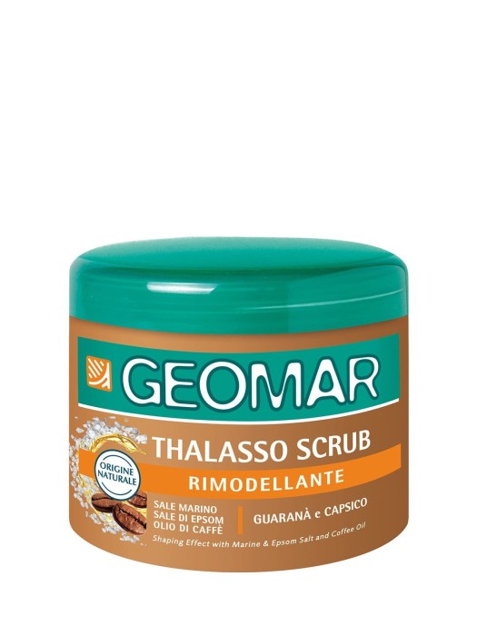 Geomar | Thalasso Scrub Rimodellante | 600 g | Peeling solny | Kofeina & Algi brunatne