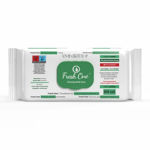 Fresh One | Sosna | 100 szt. | Nawilżane chusteczki | Uniwersalne sprzątanie