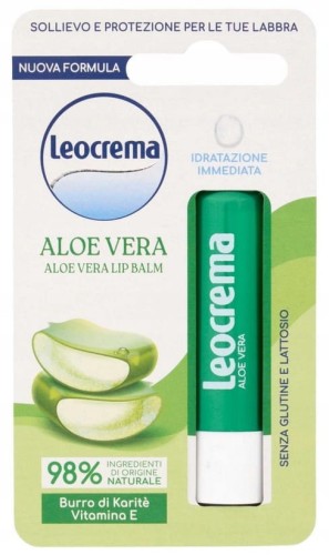 Leocrema | Lip Balm Stick Aloe Vera | 5,5 ml | Nawilżający balsam do ust | Aloes & Shea