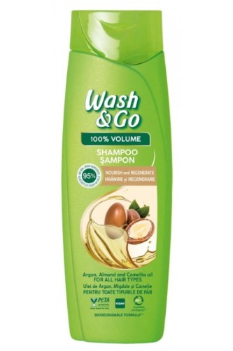 Wash&Go | Oils | 360 ml | Szampon do włosów | Z olejkami | Odżywczy