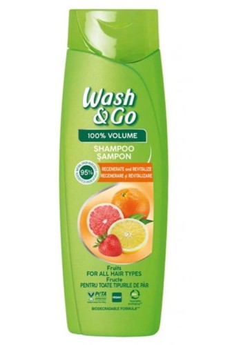 Wash&Go | Fruits | 360 ml | Szampon do włosów | Ekstrakt owocowy | Odżywczy