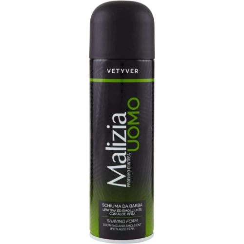 Malizia | Uomo Vetyver | 300 ml | Pianka do golenia | Dla mężczyzn | Odświeżająca