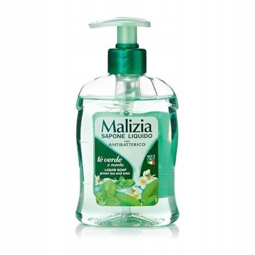 Malizia | Green Tea & Mint | Mydło w płynie do rąk | 300 ml | Zielona herbata i mięta | Pompka