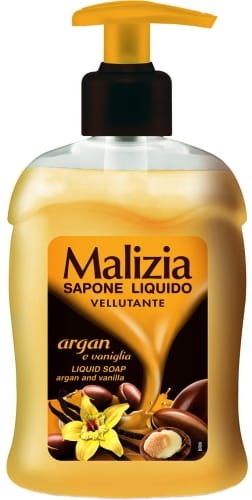 Malizia | Argan & Vanilia | Mydło w płynie do rąk | 300 ml | Argan i wanilia | Pompka