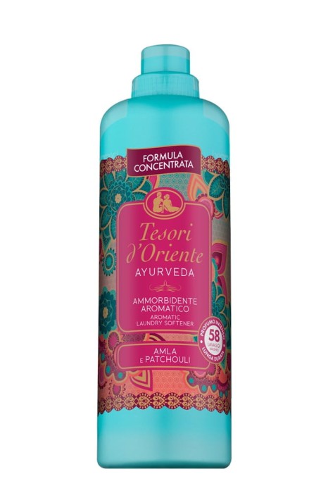 Zdjęcie produktu Tesori d’Oriente Ayurveda 1160 ml – koncentrat do płukania tkanin o aromacie ajurwedy (cytrusy, amla, paczula), wydajny, z mikrokapsułkami.